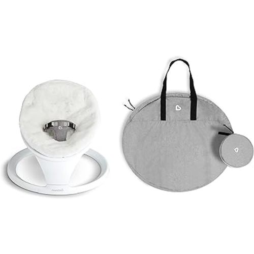 Munchkin Baby Swing, Includes Bluetooth Enabled Baby Swing, Premium Ultra-Soft Faux Fur Cover and Travel Carrying Case