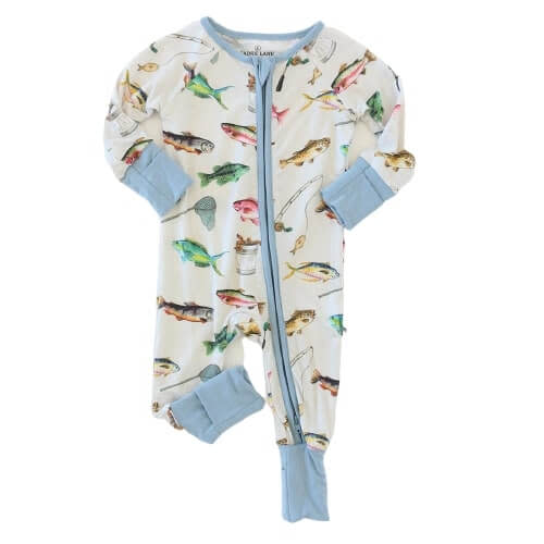 Gone Fishing Convertible Zip Romper (0-3 Months)