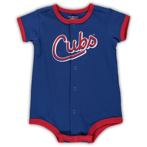 Newborn & Infant Chicago Cubs Royal Stripe Power Hitter Romper