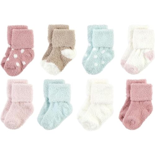 Hudson Baby Baby Girls' Cotton Rich Newborn and Terry Socks