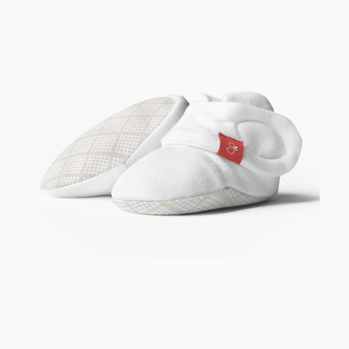 Goumi Kids Organic Cotton Boots - Diamond Dots Cream, 0-3 Months