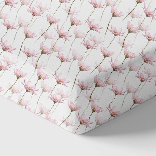Norani Crib Sheet - Pink Stripes