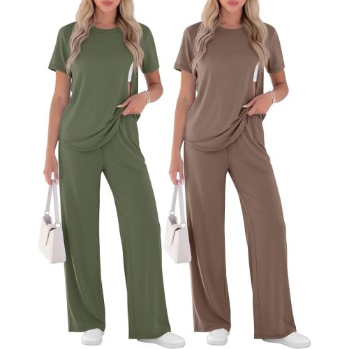 Ficerd 2 Pack Maternity Nursing Pajama Set