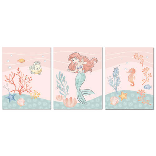 Disney Baby The Little Mermaid 3-Piece Unframed Wall Art – Lambs & Ivy