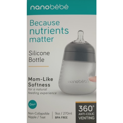 The 9oz Flexy Silicone Baby Bottle - FREE SHIPPING! BPA-Free, Anti-Colic – Nanobébé