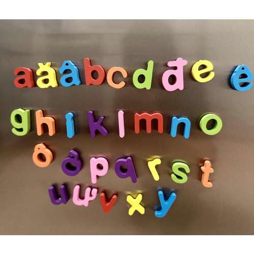 Vietnamese Alphabet Magnetic Letters: Kids Learning on Fridge