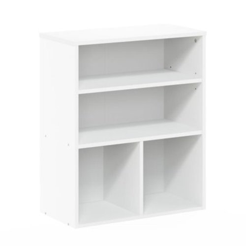 Furinno Pasir Sturdy 3 Tier Display Bookshelf, White