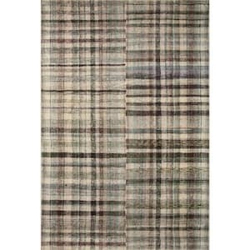 Chris Loves Julia Humphrey Natural/Moss 7 ft. 3 in. x 9 ft. 3 in. Modern Farmhouse Stripe Area Rug
