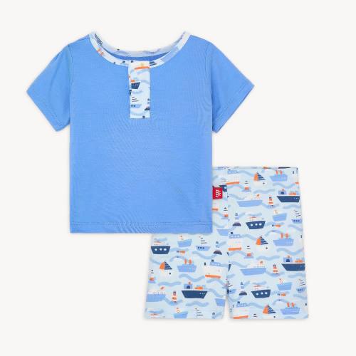 Magnetic Me Modal Magnetic Roll Around Short Sleeve Top + Short Set