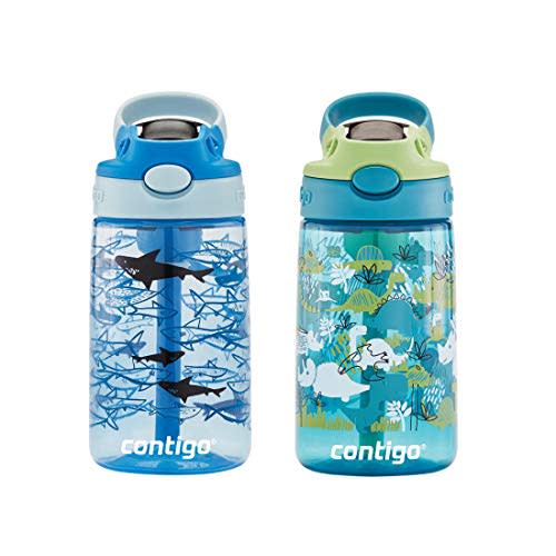 Home Tune 14oz Kids Tumbler Water Drinking Cup - BPA Free, Straw Lid Cup,  Reusable, Lightweight, Spill-Proof Water Bottle with Cute Design for Girls  & Boys - 2 Pack Shark & Dog 