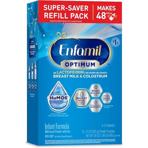 Enfamil Optimum Baby Formula, Our Closest Formula to Breast Milk, Immune-Supporting Lactoferrin also found in Breast Milk, Brain-Building DHA, 30 Oz