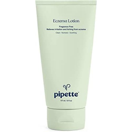 Pipette Eczema Lotion - Relieves Irritation, Keeps Dry, Itchy Skin Calm, Smooths and Deeply Moisturizes Sensitive Skin, Fragrance-Free, Petrolatum & Steroid Free Cream Formula, 6 fl oz
