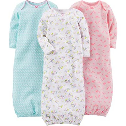 Simple Joys by Carter's Baby Girls' 3-Pack Cotton Sleeper Gown