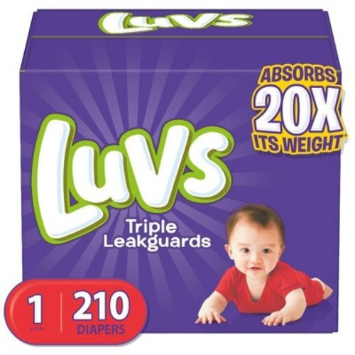 Luvs Disposable Diapers Giant Pack - (Select Size), Size: Size 1 (210 Count)