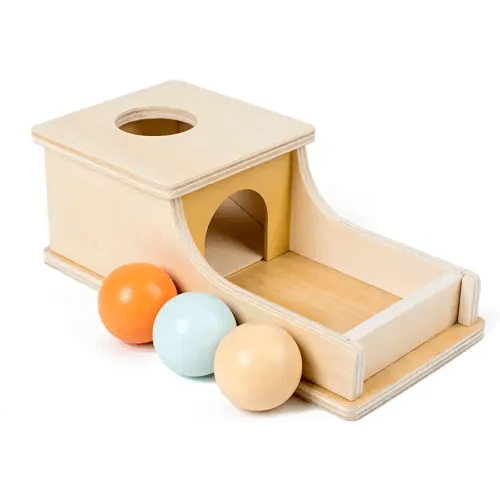 Busy edition Montessori Toys for Babies 6-12 Months Object Permanence Box Wooden Ball Drop Toy Play for 6 Month 1 2 3 Year Old Toddlers Infant Early Age Toy