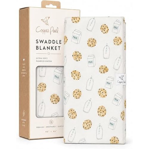 Copper Pearl Large Premium Knit Baby Swaddle Receiving Blanket"Chip", 9.6 Ounces