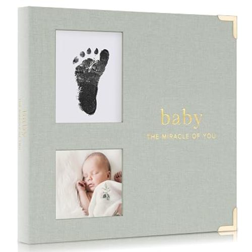 Keepsake Baby Memory Book, Sage Green