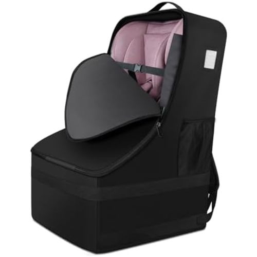 Car Seat Bags for Air Travel, Large Durable Car Seat Travel Bag for Airplane, Reinforced Shoulder Straps，Airport Gate Check Bag, Infant Car Seat Cover for Airplane Travel