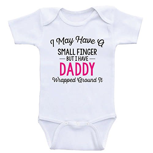 Baby Girl Clothes - Daddy Wrapped Around My Finger - OnePiece Shirt Bodysuits