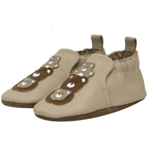 Robeez Baby Boys and Unisex Soft Soles Slip-Resistant Crib Shoes Slippers Moccasins for Infant and Toddler, 0-24 Months