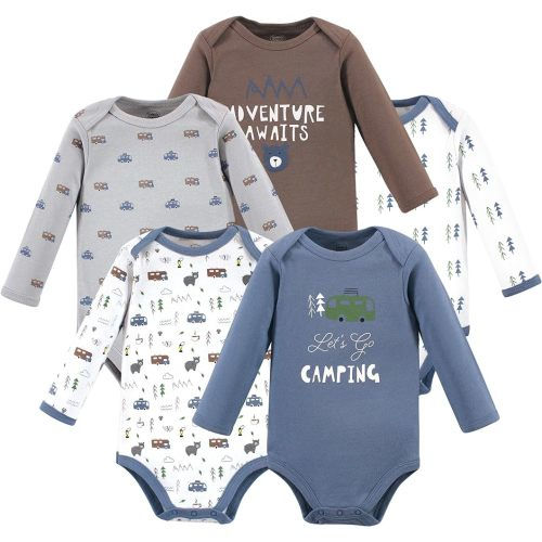 Luvable Friends Unisex Baby Cotton Long-Sleeve Bodysuits