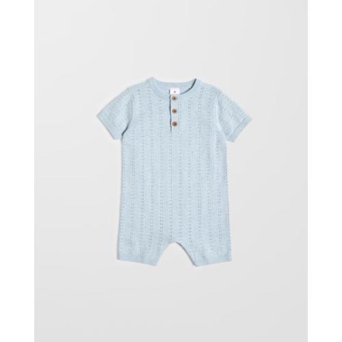 Organic Cotton Baby Pointelle Knit Romper