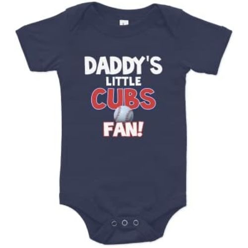 NanyCrafts Baby's Daddy's Little Cubs Fan Bodysuit, Baby Cubs Fan
