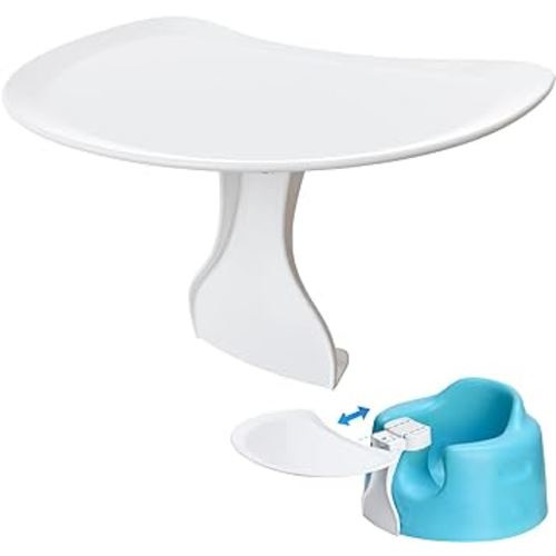 Seat Tray Accessory, Compatible with Bumbo Seat - Detachable Tray Surface with Secure Bottom Hook | Tray Accessory Perfect for Feeding and Play | Easy to Clean | - White