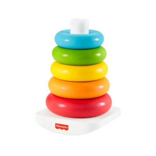 Fisher-Price Rock-A-Stack Baby Toy, Ring Stacking Toy, Plant-Based Materials, Infant And Toddler Toy