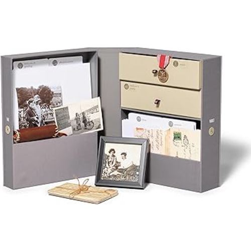 Savor | Family Archives Keepsake Organizer | Keep Treasured Family Heirlooms and Genealogy, Ancestry, Birthplace and Family Tree Documents Organized and Safe in One Convenient Home