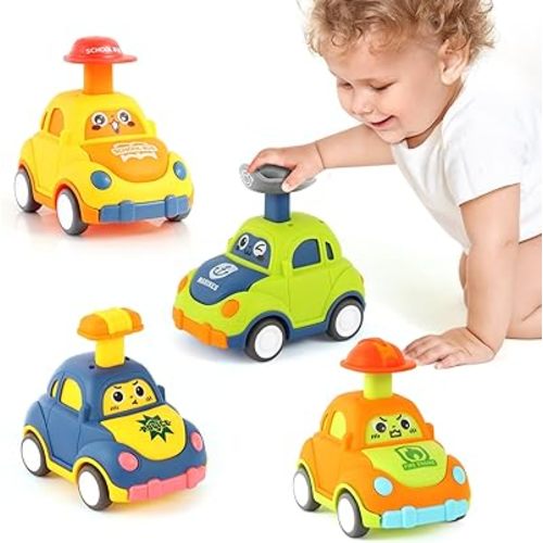 Car Toys for Toddlers 1-3 One Year Old Boy Birthday Gift for Boys Girls 1-3 Pull Back City Vehicle Toys Goodie Bags Stuffers Party Favors for Kids