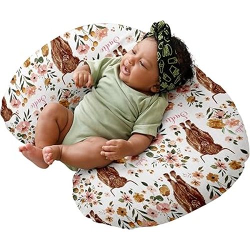 Baby Nursing Pillow Cover,Personalized Name Soft Nursing Covers,Breastfeeding Pillow Slipcover for Bottle Feeding,Custom Gifts for Toddler Infannt(23"x19”x5.5")(one Size)