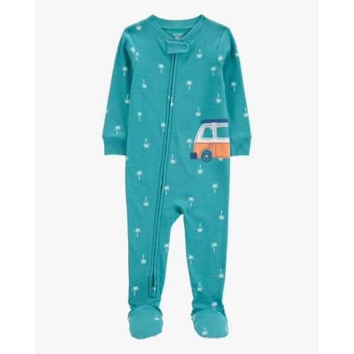 Baby Boy Car Polka Dot Snug Fit Cotton Footie 1-Piece Pajamas - Turquoise - Carter's | Carter's