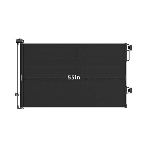 Ophanie Retractable Baby Safety Gate,Extra Wide Mesh Dog Pet Gate 33" Tall, Extends to 55" Wide, Indoor & Outdoor Child Gates for Stair&Doorways, Black