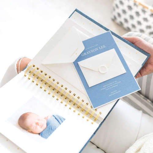 Baby Book, Chambray - Sugar Paper | Maisonette