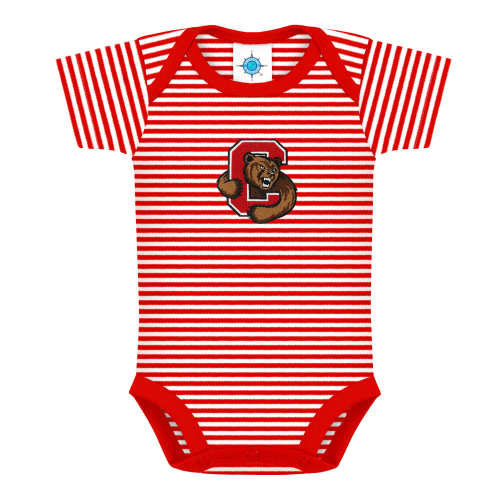 Cornell Big Red Striped Bodysuit | College Baby