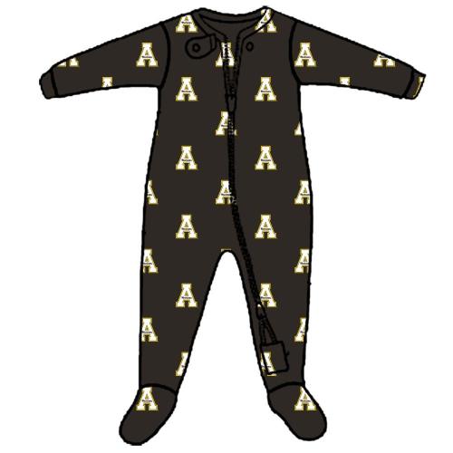 App | App State Infant Zip Pajamas | Alumni Hall