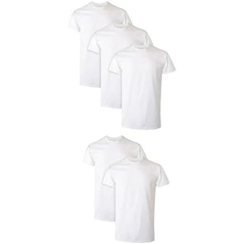 Hanes Men's Moisture-Wicking Crewneck Performance Undershirt, 5-Pack