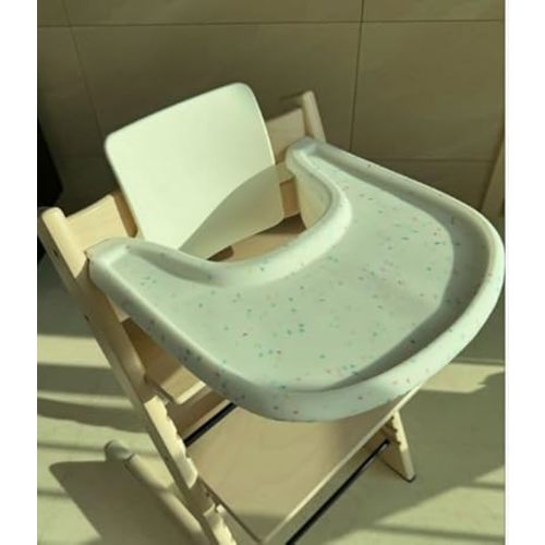 Full Coverage Stokke Tripp Trapp High Chair Placemat | Silicone High Chair Placemat | Lightweight | Dishwasher Safe| Easy to Clean (Rainbow Sprinkles)