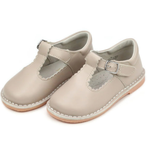 Selina Scalloped T-Strap Stitch Down Mary Jane – L'Amour Shoes