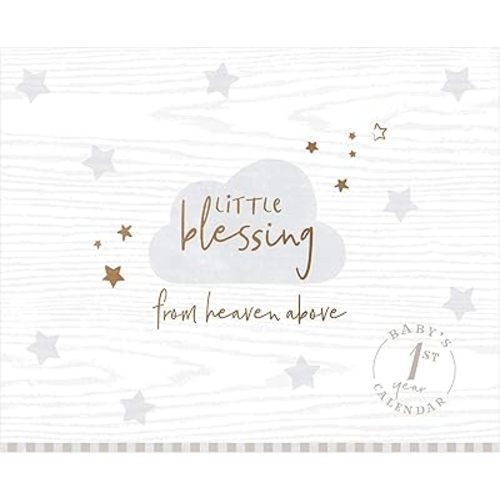 C.R. Gibson Little Blessing Baby's First Year Calendar Memory Book, 11" x 18"