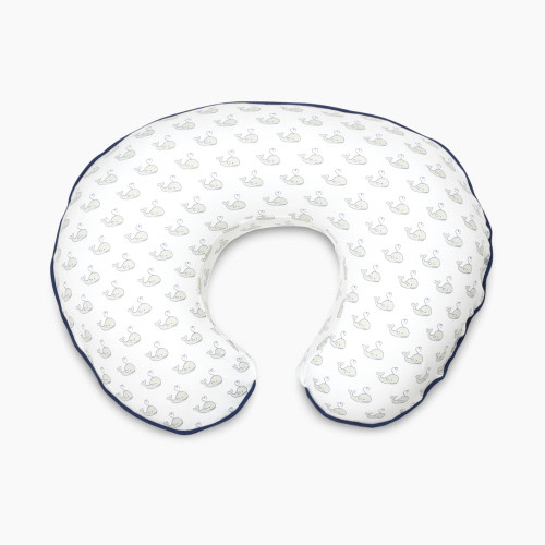 Boppy COVER ONLY: Organic Nursing Pillow Slipcover - Grey Little Whales