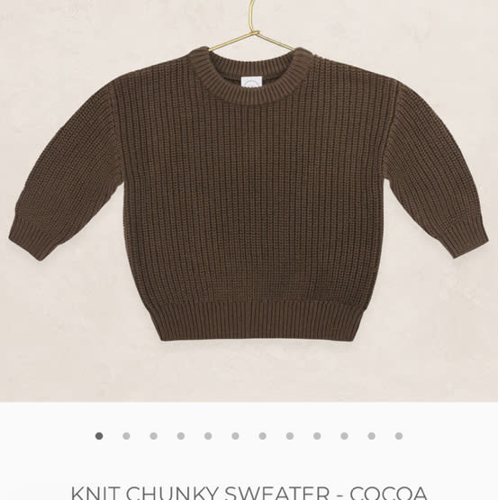 Knit Chunky Sweater - Cocoa
