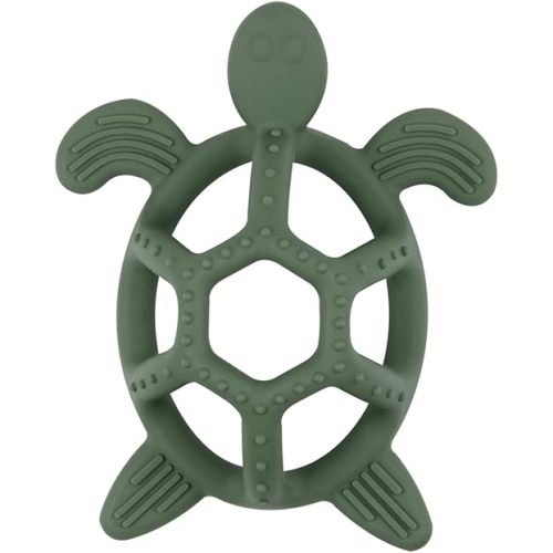 3D Turtle Model Teether Toy Made of Soft Silicone,Teething Toys for 3M+ Babies,Oral Motor Chew Toy BPA-Free (1 Pack)