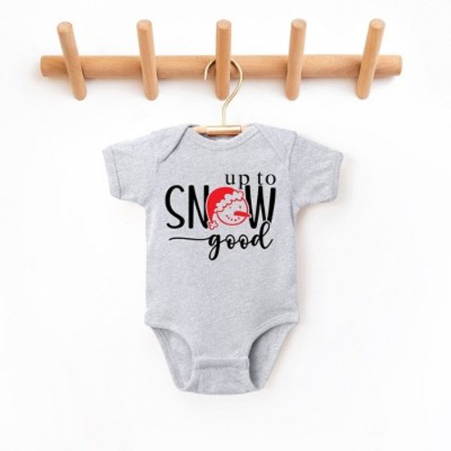 The Juniper Shop Up To Snow Good Baby Bodysuit - Newborn - Heather Grey