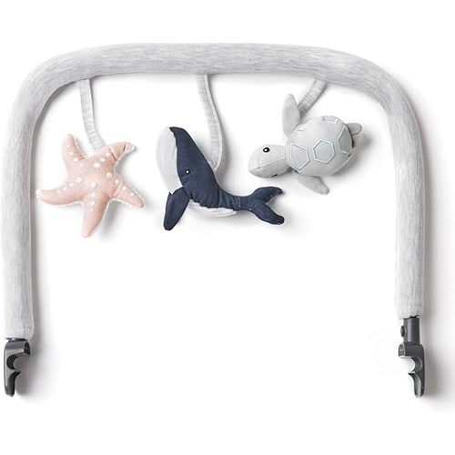 Ergobaby Evolve 3-in-1 Bouncer Toy Bar Accessory, Ocean Wonders Light Grey