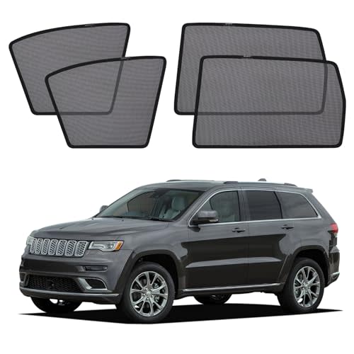 XCBYT Car Window Shades for 2014-2020 Grand Cherokee (Not for Grand Cherokee L) Sun Shade for Car Baby Side Window with Breathable Mesh Blocking 99% UV Glare and Privacy Protection for Safe Driving