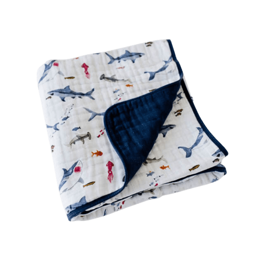 Original Cotton Muslin Quilt - Shark