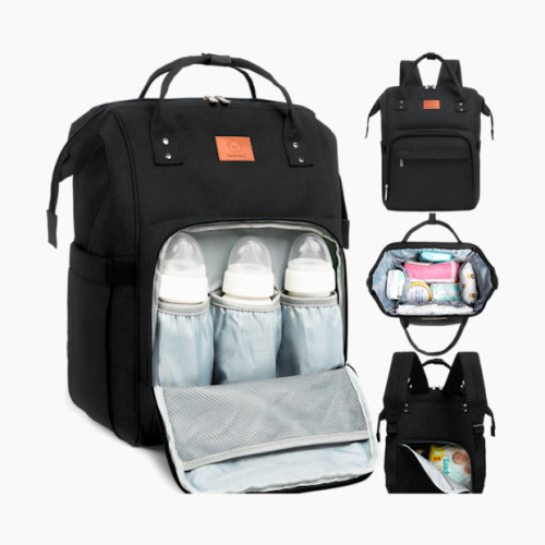 KeaBabies Original Diaper Backpack - Trendy Black