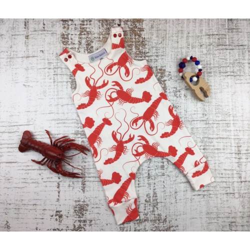 Lobster Romper, Lobster Pants, Nautical Outfit, Nautical Baby, Baby Romper, Maine Baby, Shower Gift
